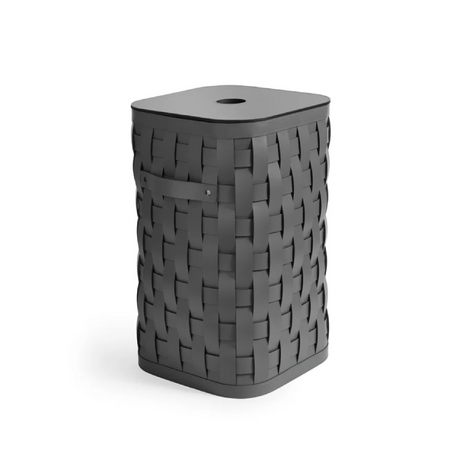 Flat Lidded Square Leather Basket S | Pinetti Demetra | Italianfurniture.com