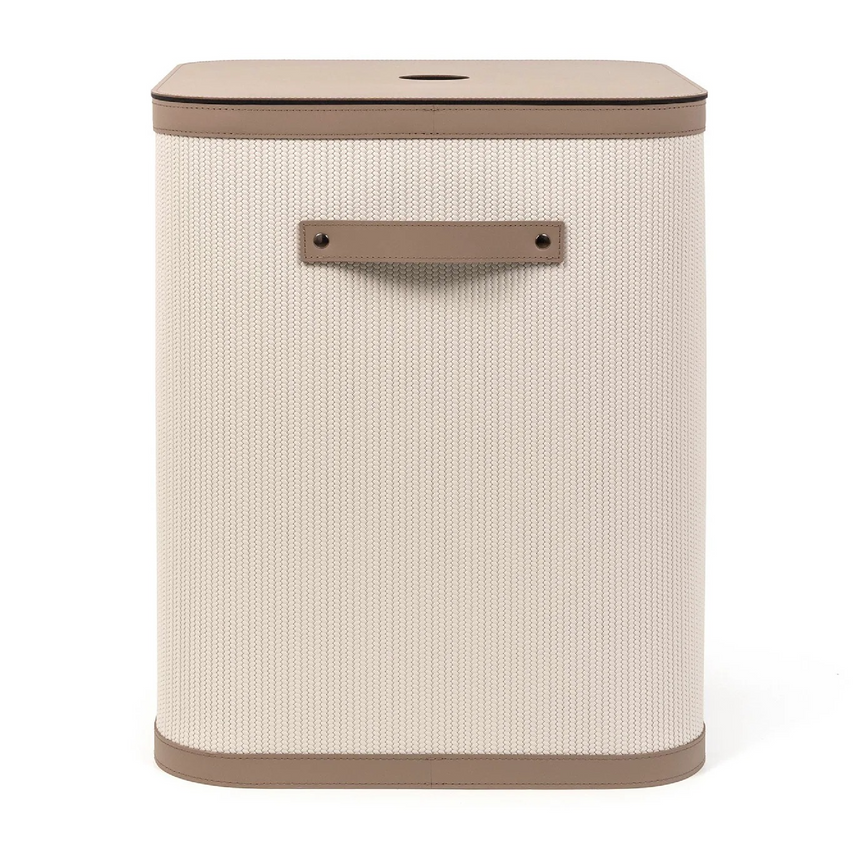 Square Lidded Leather Basket | Pinetti Roda | Italianfurniture.com