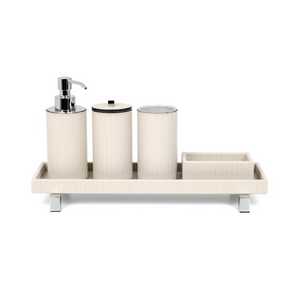 Waterproof Leather Round Bathroom Set | Pinetti Poseidon | Italianfurniture.com