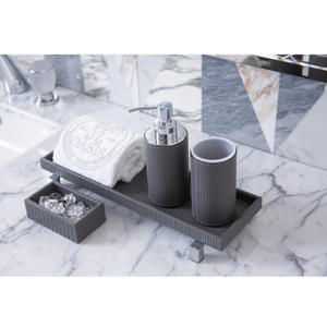 Waterproof Leather Round Bathroom Set | Pinetti Poseidon | Italianfurniture.com