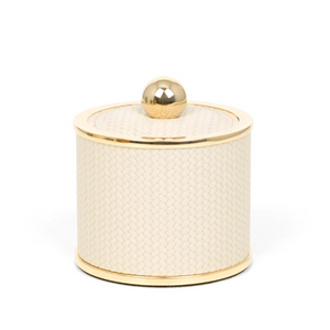 Round Leather Cotton Pad Holder | Pinetti Olimpia | Italianfurniture.com