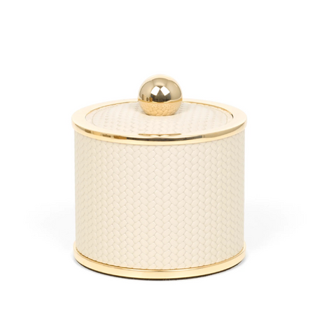 Round Leather Cotton Pad Holder | Pinetti Olimpia | Italianfurniture.com