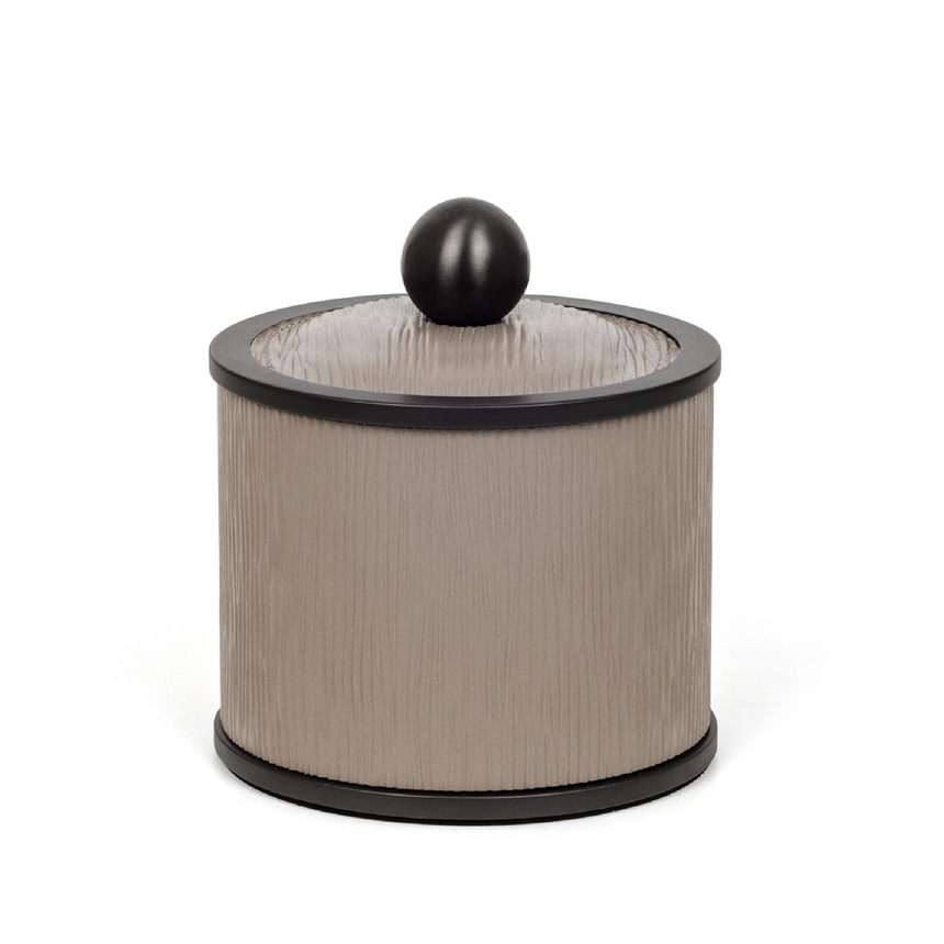 Round Leather Cotton Pad Holder | Pinetti Olimpia | Italianfurniture.com