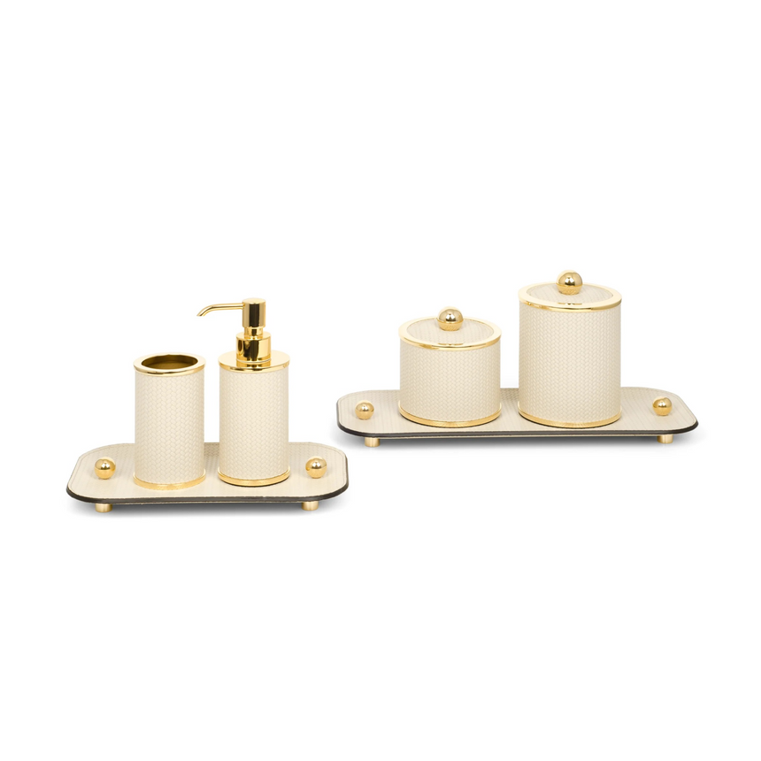 Round Leather Cotton Pad Holder | Pinetti Olimpia | Italianfurniture.com