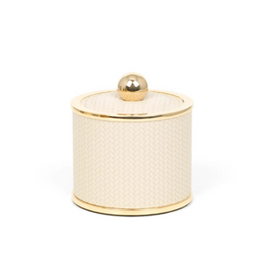 Leather Covered Round Bathroom Set | Pinetti Olimpia | Italianfurniture.com