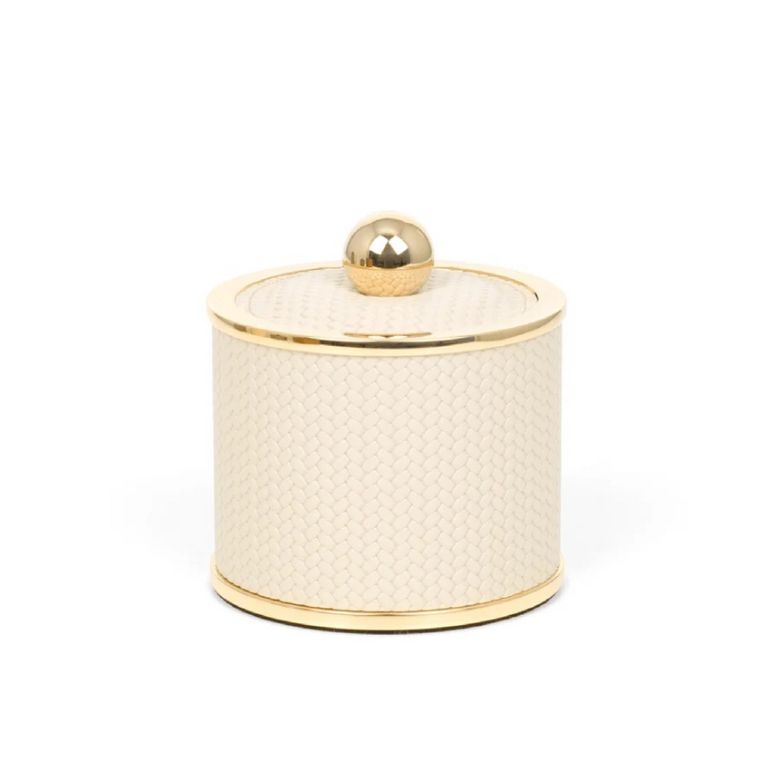 Leather Covered Round Bathroom Set | Pinetti Olimpia | Italianfurniture.com