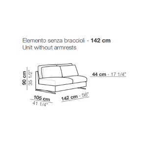 Contemporary Italian Design Modular Sofa | Arflex Leenus