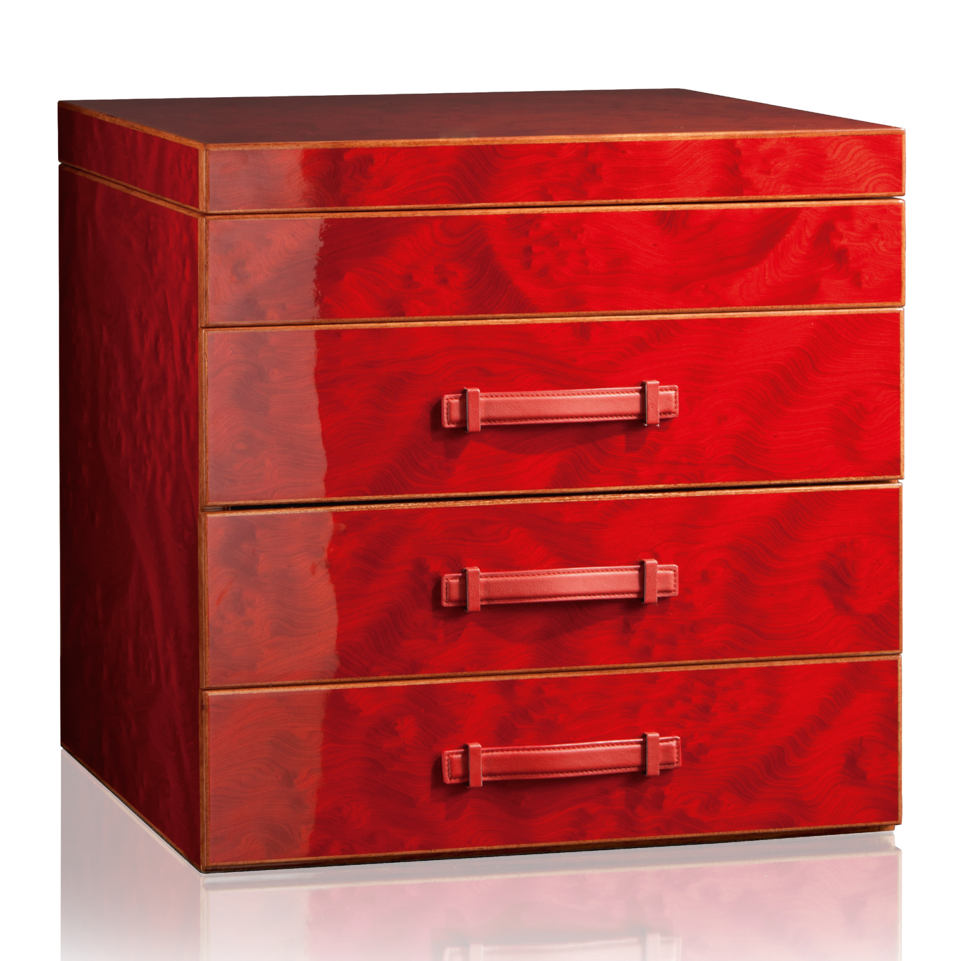 Red Briar & Mahogany 3-Drawer Multigame | Agresti Casino Passion | Italianfurniture.com