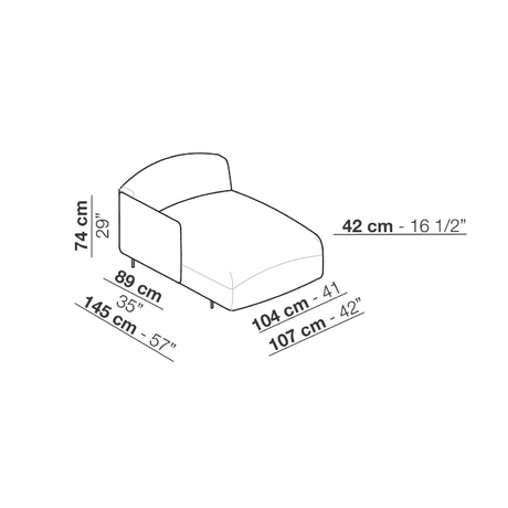 Arched Backrest Daybed | Arflex Soft Beat