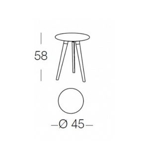 Three-Legged Round Side Table | Dema Edgar