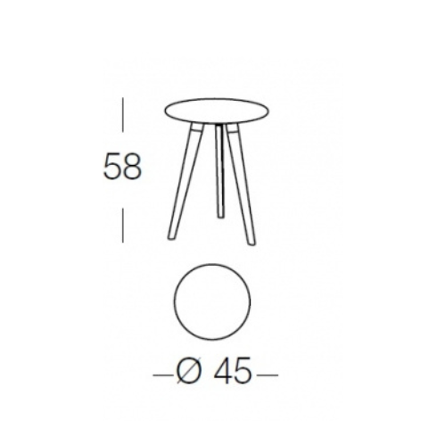 Three-Legged Round Side Table | Dema Edgar