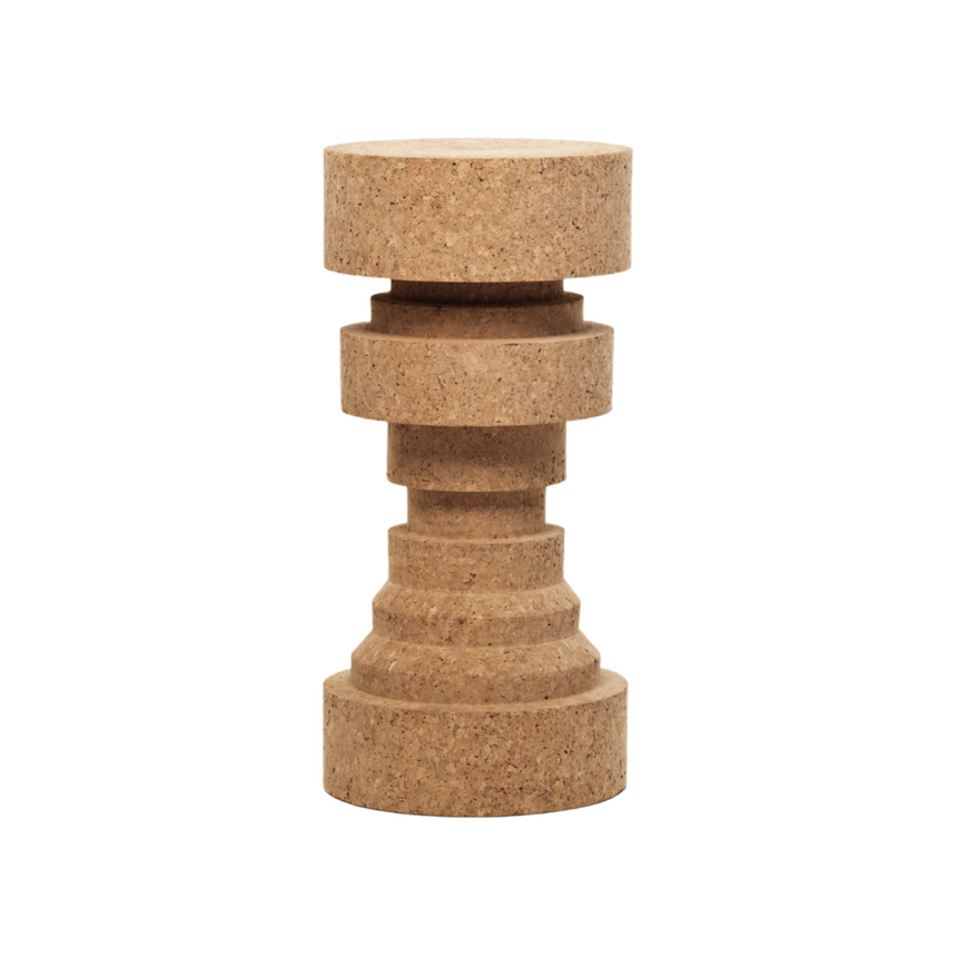 Turned Cork Accent Stool | Mogg King&Queen