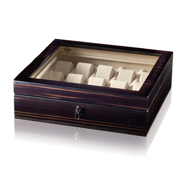 Polished Ebony Watch Box | Agresti La Teca Del Tempo | Italianfurniture.com