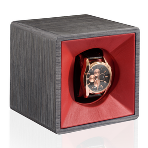 Cube Leather Watch Box | Agresti Tempo Unicco Rosso | Italianfurniture.com