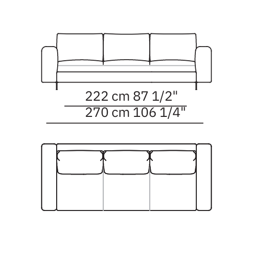 Sleek Fabric Sofa | Arflex Lee | Italianfurniture.com