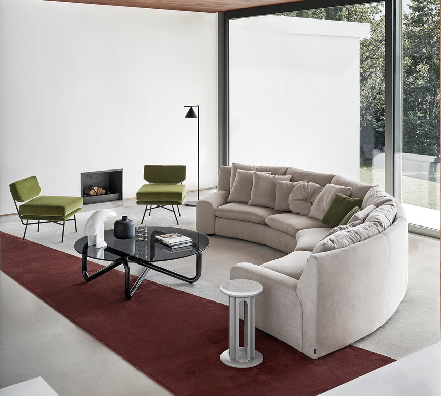 Double-Padded Modern Lounge Chair | Arflex Elettra