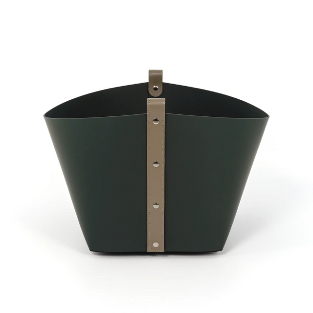 Leather Strapped Basket | Pinetti Ovo | Italianfurniture.com
