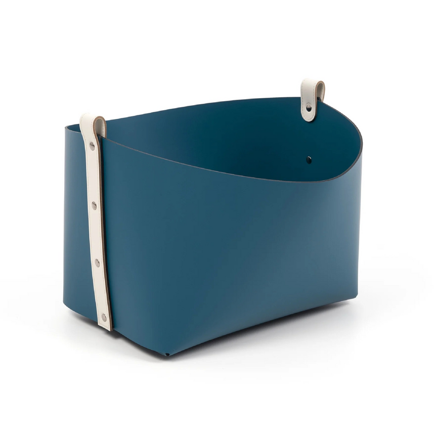 Leather Strapped Basket | Pinetti Ovo | Italianfurniture.com