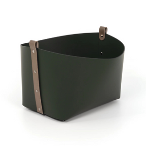 Leather Strapped Basket | Pinetti Ovo | Italianfurniture.com
