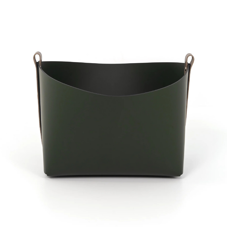 Leather Strapped Basket | Pinetti Ovo | Italianfurniture.com