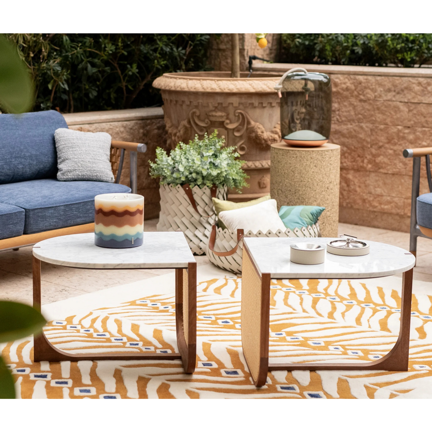 Leather Strips Basket with Handles M | Pinetti Almeria | Italianfurniture.com