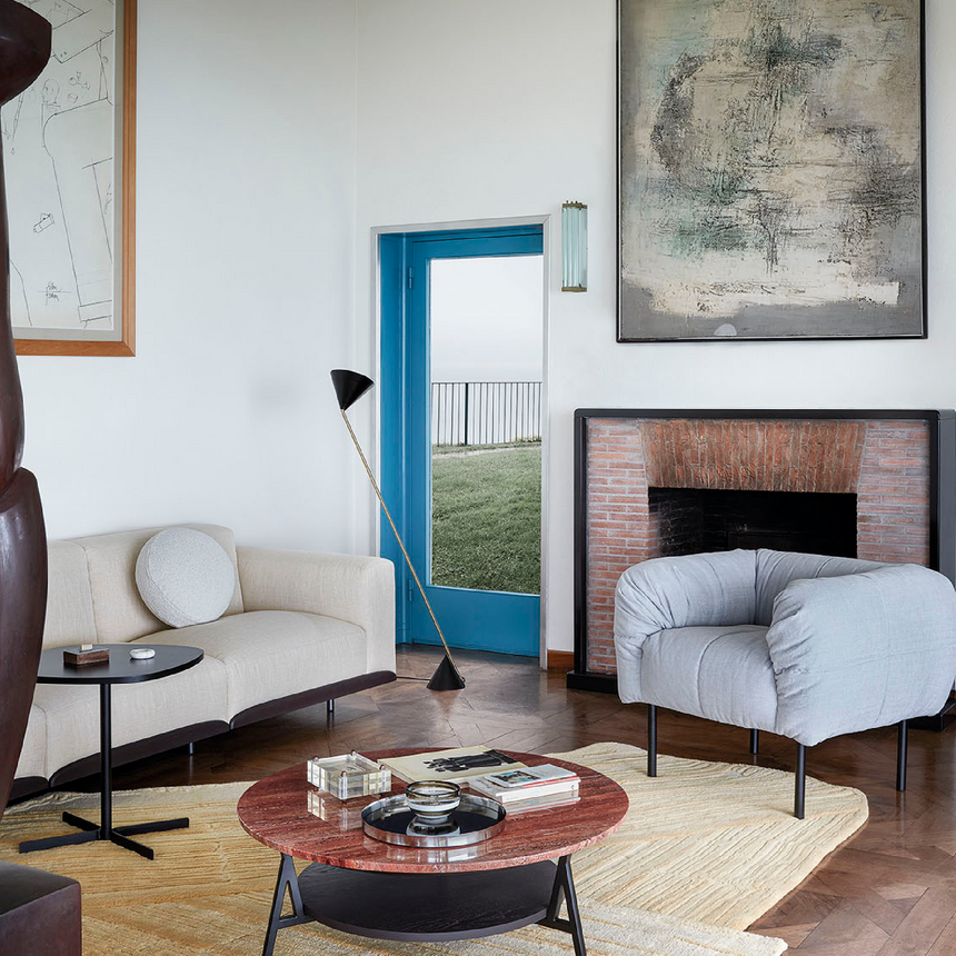 Col French Inspired Fabric Sofa | Arflex Claudine M & L