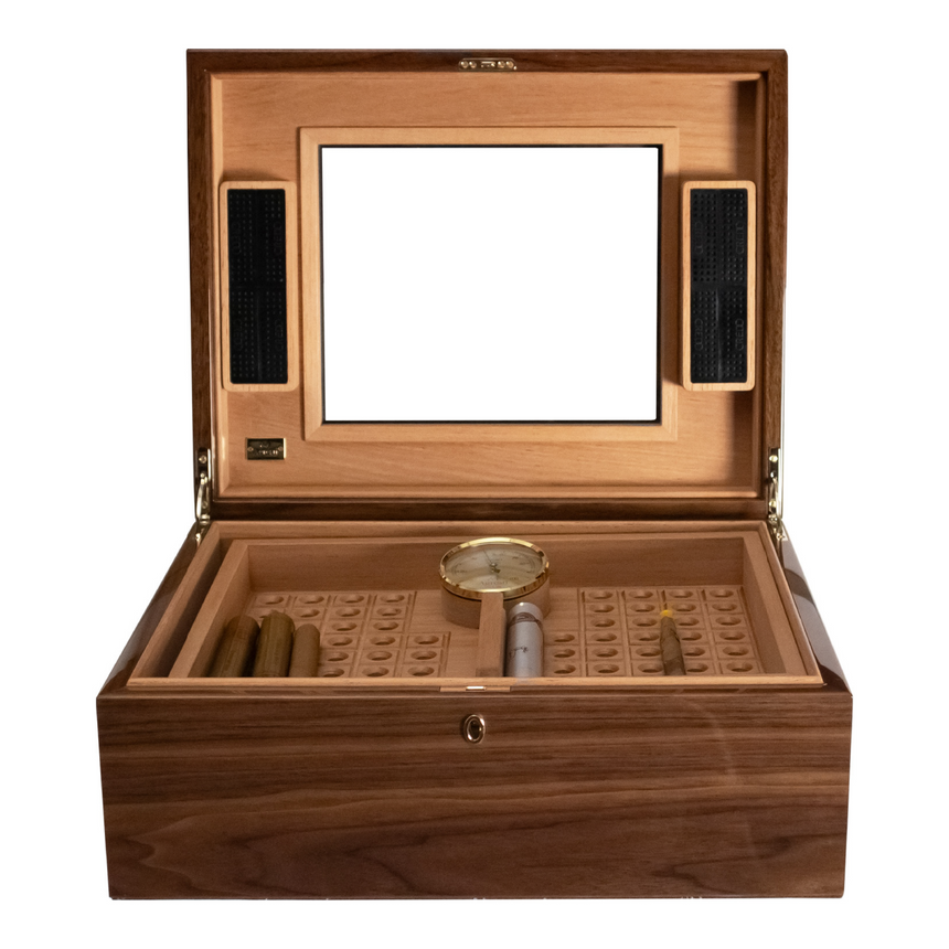 Wooden Removable Tray Humidor | Agresti Avana Nera | Italianfurniture.com