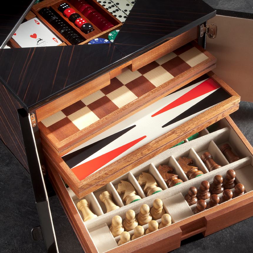 Polished Ebony Multigame | Agresti Notte Di Giochi | Italianfurniture.com