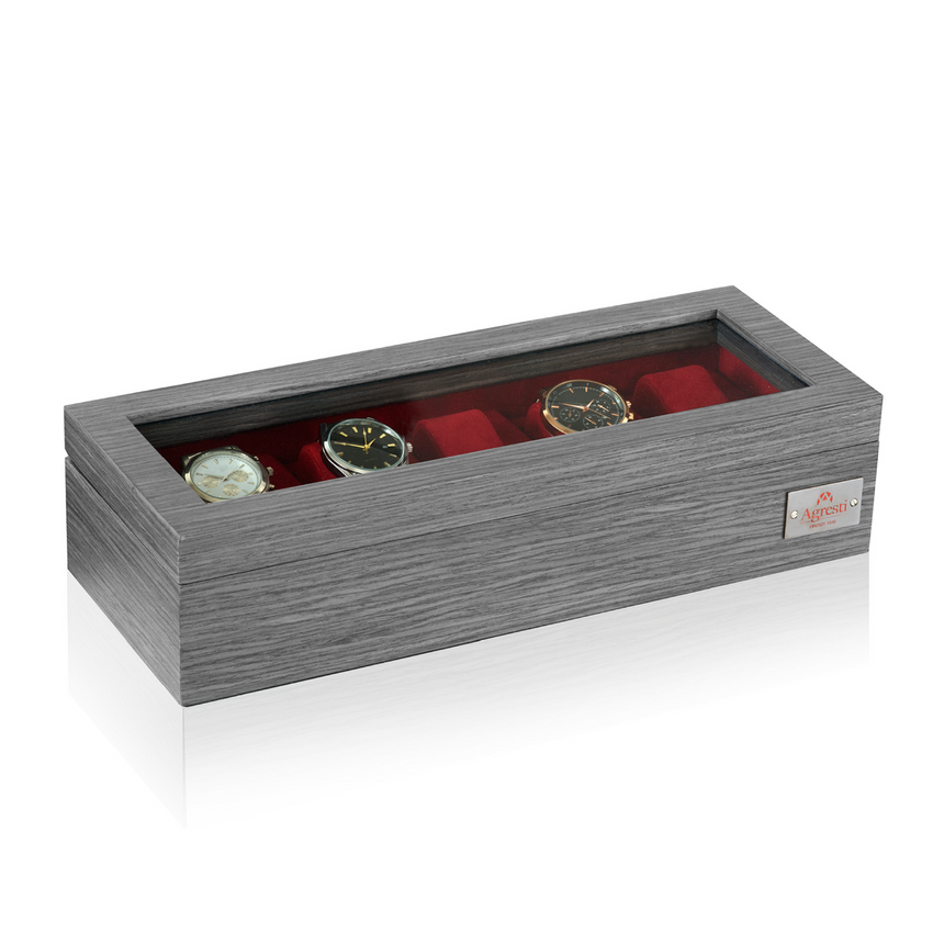 Ultrasuede Lined Watch Box | Agresti Il collezionista | Italianfurniture.com