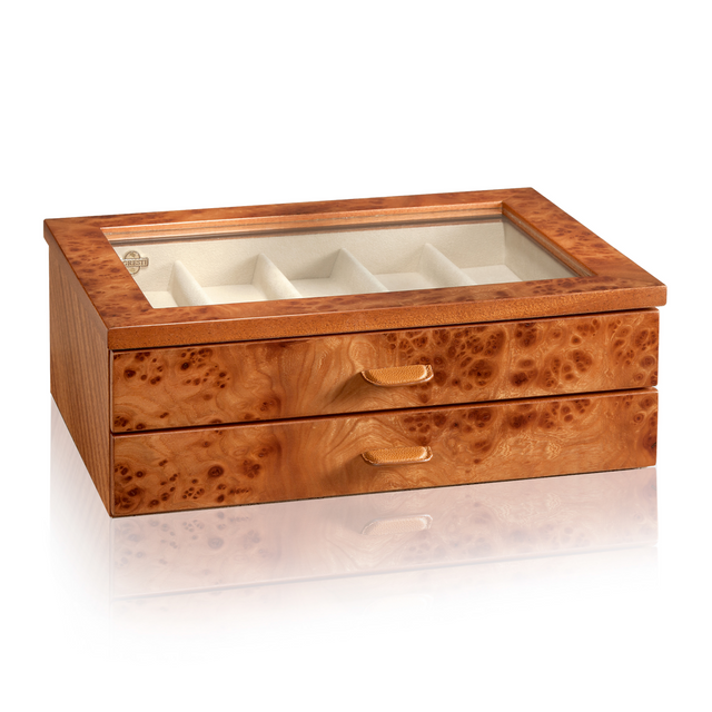 9-Slot Wooden Watch Box | Agresti Tempo di Ebano | Italianfurniture.com