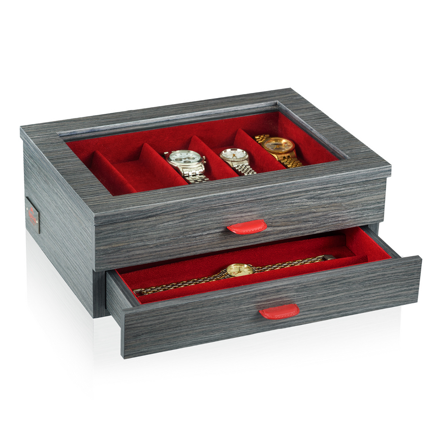 9-Slot Wooden Watch Box | Agresti Tempo di Ebano | Italianfurniture.com