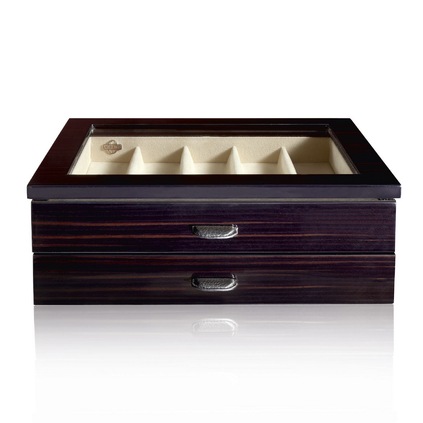 9-Slot Wooden Watch Box | Agresti Tempo di Ebano | Italianfurniture.com