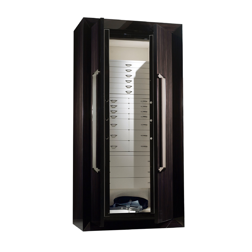 Polished Ebony Jewelry Cabinet | Agresti Assoluto | Italianfurniture.com