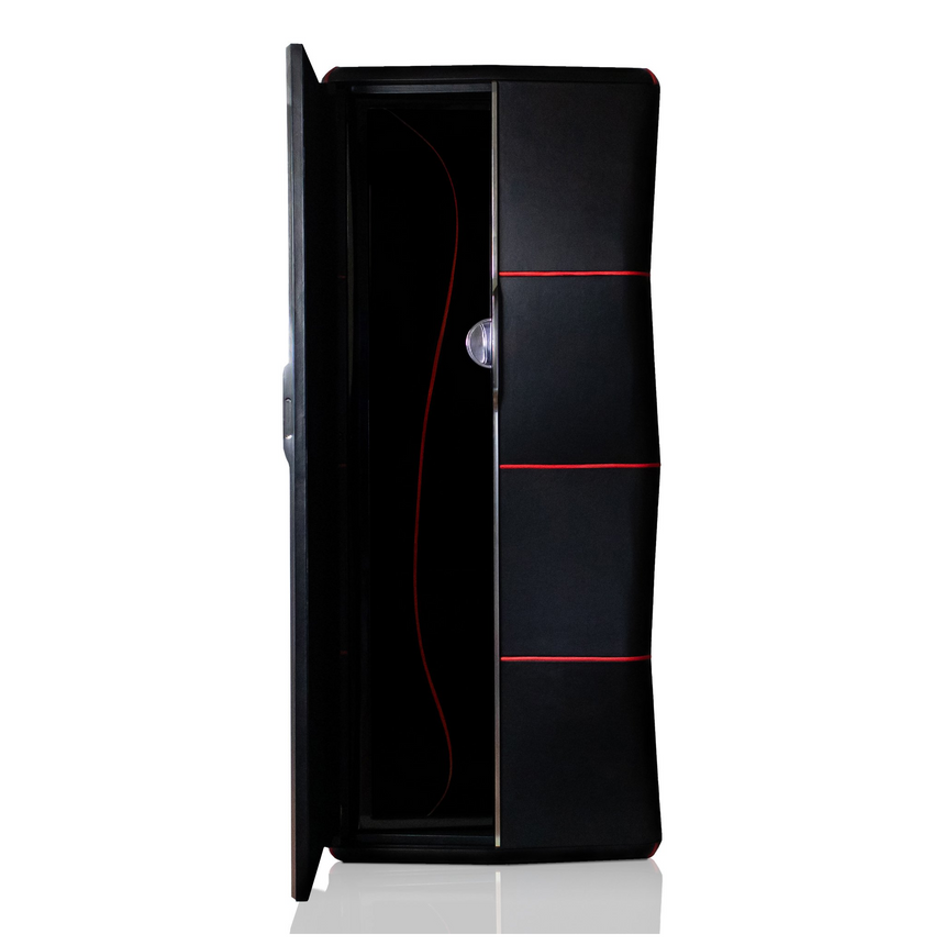 Black Leather Watch Armoire | Agresti Gran Premio | Italianfurniture.com