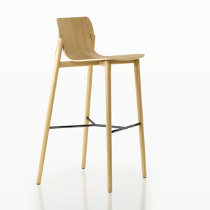 Wooden Curved Bar Stool | Alias Kayak | Italianfurniture.com