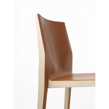 Italian Designer Hide Leather Side Chair | Alias Laleggera