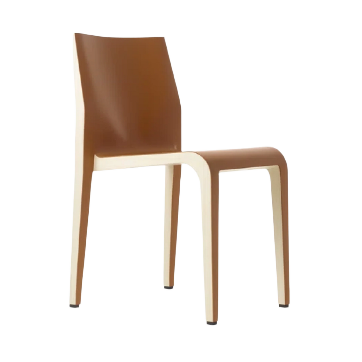 Italian Designer Hide Leather Side Chair | Alias Laleggera