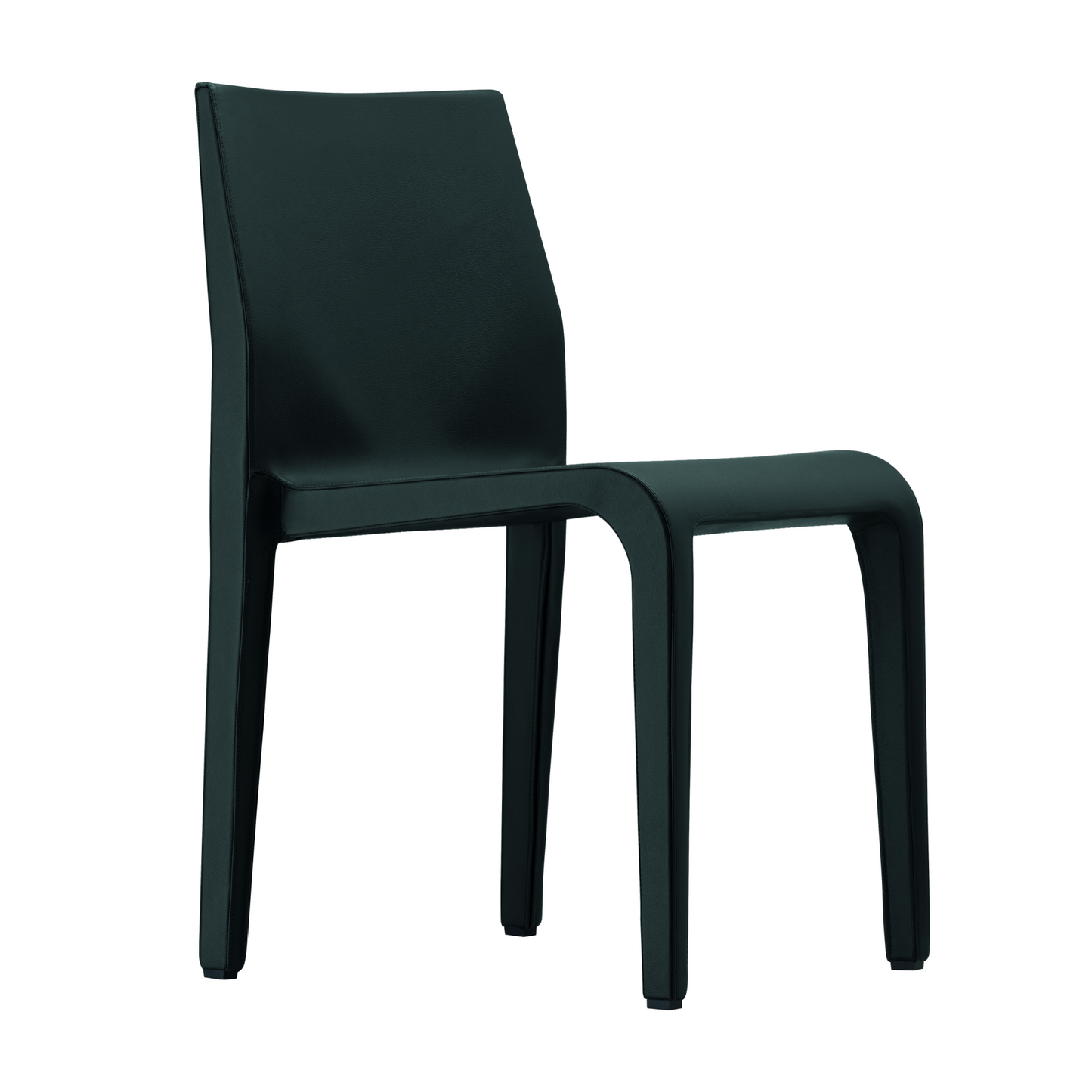 Italian Designer Hide Leather Side Chair | Alias Laleggera