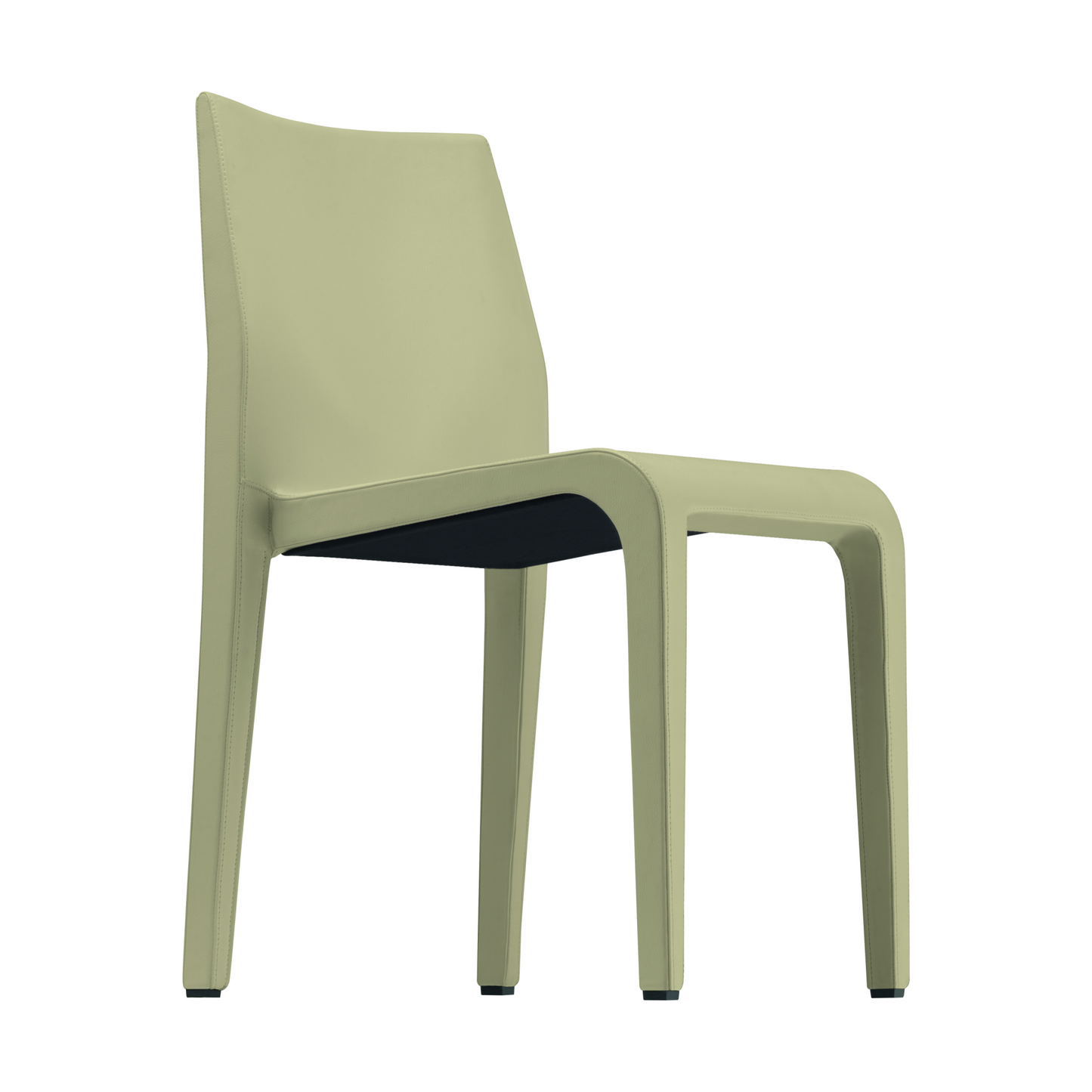 Italian Designer Hide Leather Side Chair | Alias Laleggera