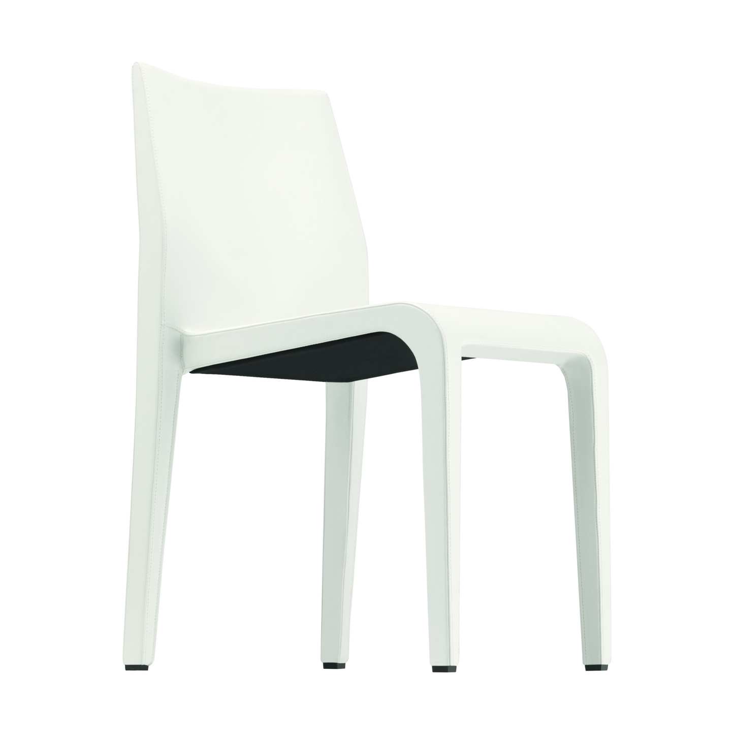 Italian Designer Hide Leather Side Chair | Alias Laleggera