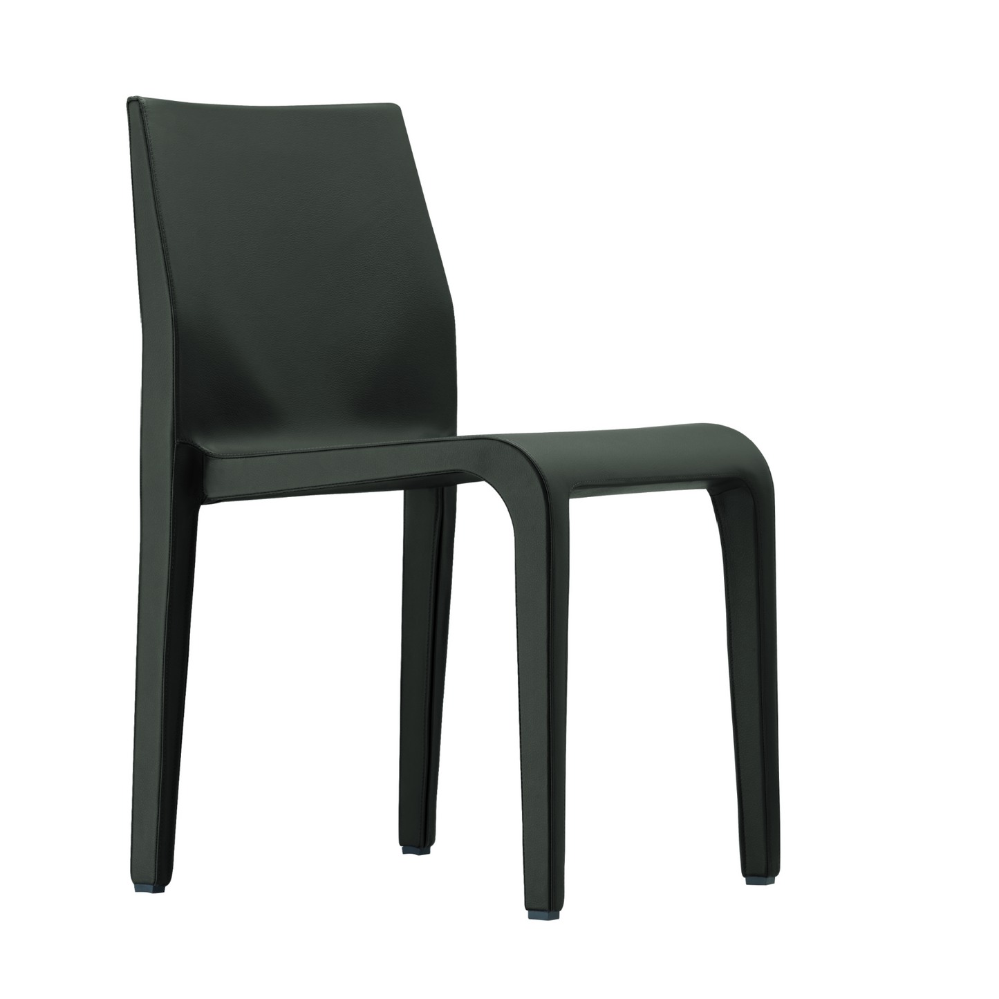 Italian Designer Hide Leather Side Chair | Alias Laleggera