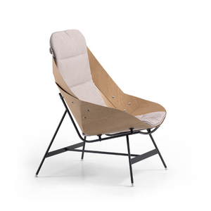 Oak Veneered Lounge Armchair | Alias Time | Italianfurniture.com