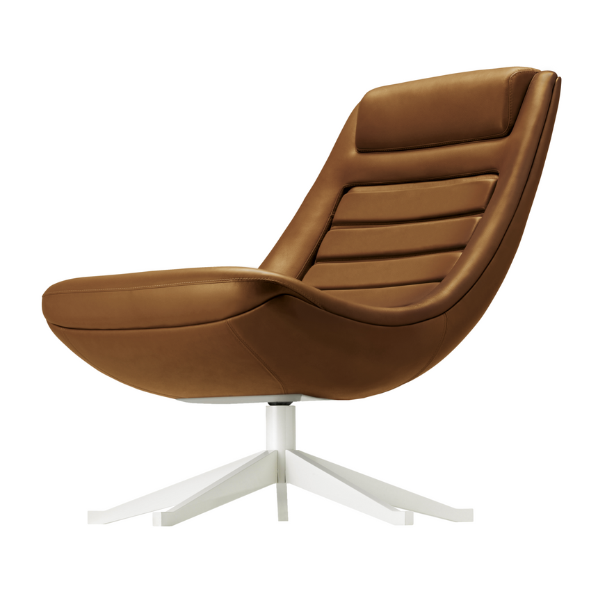 Reclined Leather Lounge Chair | Alias Manzù | Italianfurniture.com