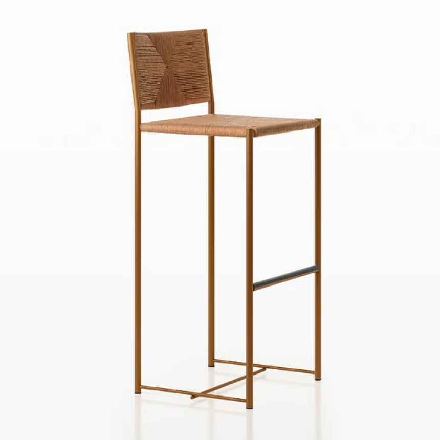 Paper Straw Bar Stool | Alias Paludis | Italianfurniture.com