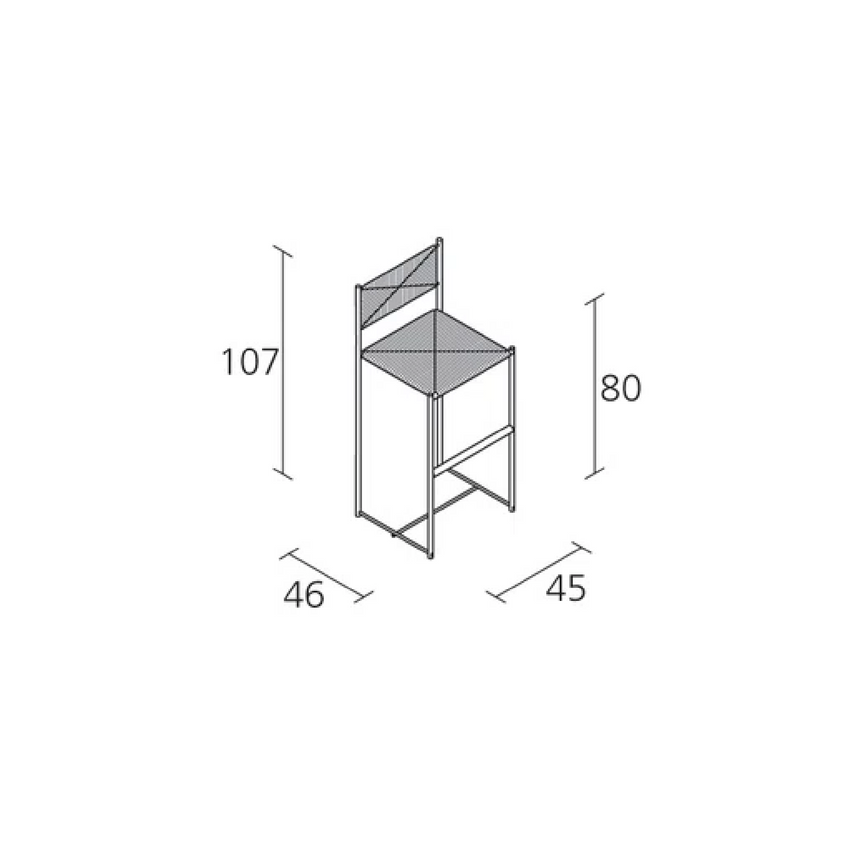 Paper Straw Bar Stool | Alias Paludis | Italianfurniture.com