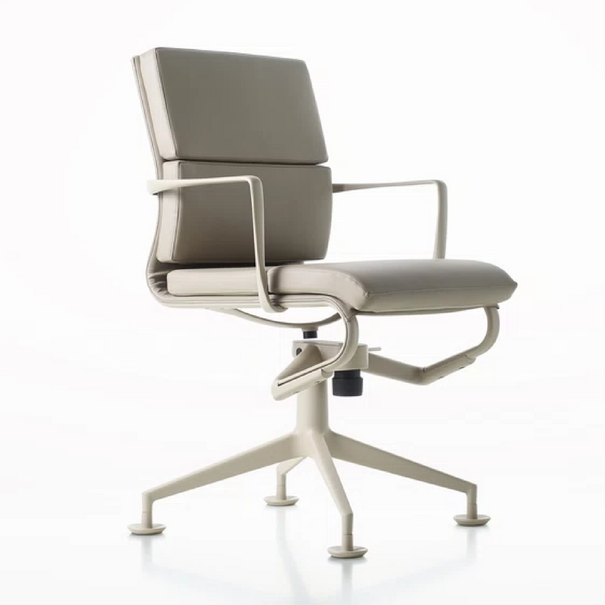 Padded Swivel Office Armchair | Alias Meetingframe | Italianfurniture.com