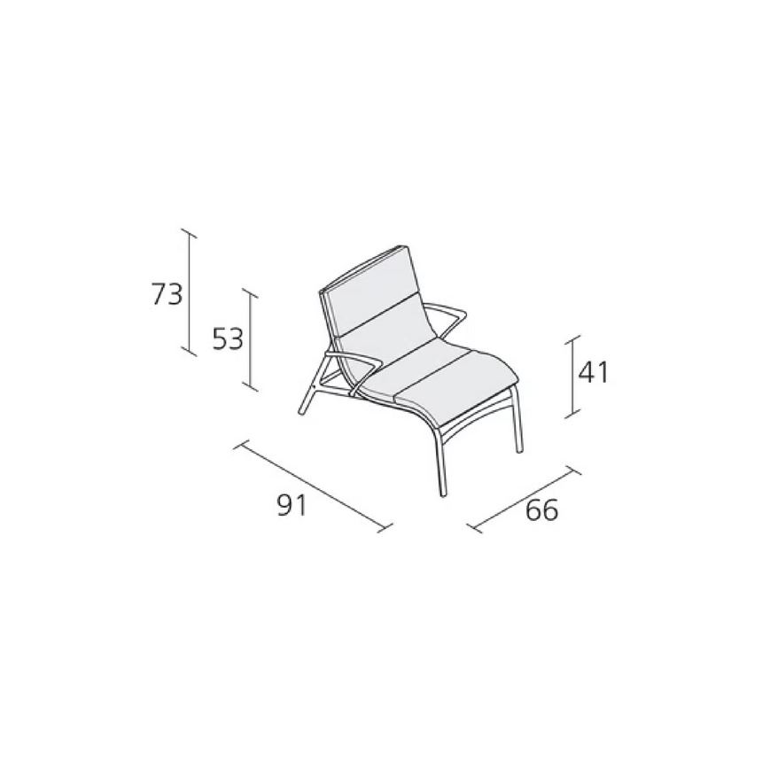 Curved Outdoor Easy Armchair | Alias Armframe | Italianfurniture.com