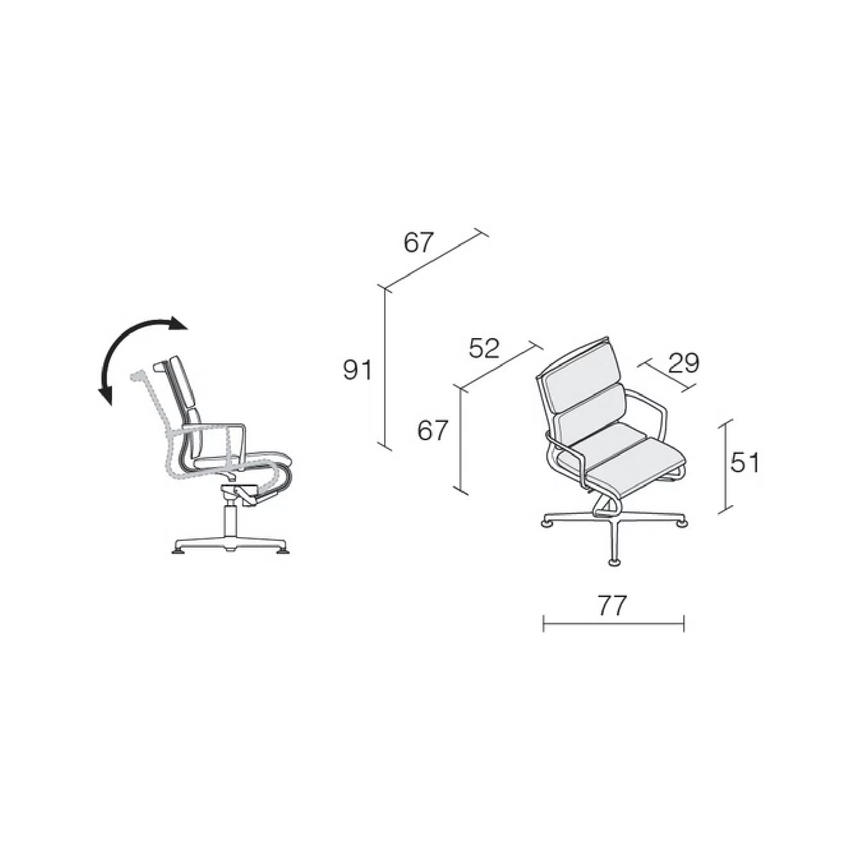 Self Adjusting Swivel Armchair | Alias Meetingframe | Italianfurniture.com