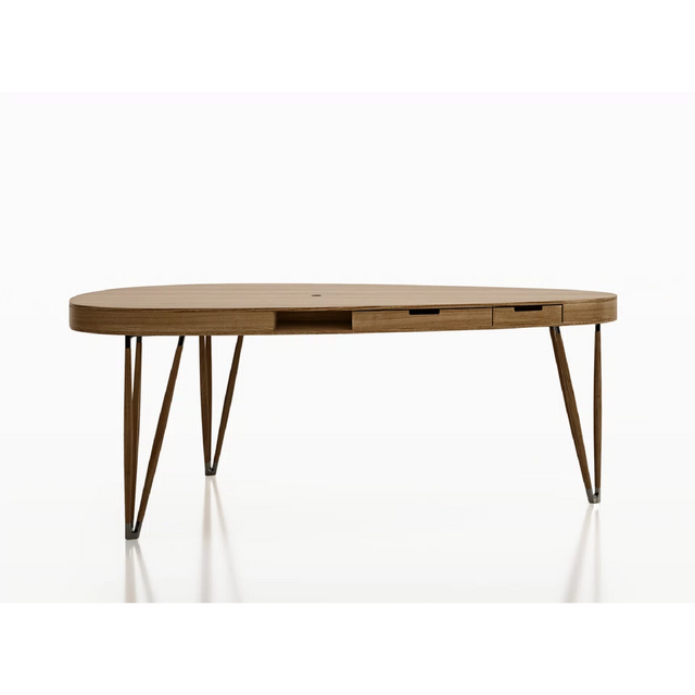 Wooden Pebble 6-Drawer Desk | Alias Plettro | Italianfurniture.com