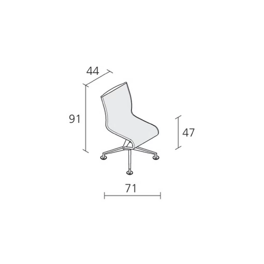 Mesh Swivel Desk Chair | Alias Meetingframe | Italianfurniture.com